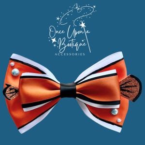 Noeud pour cheveux Nemo- Noeud pour cheveux Disney- Noeud pour cheveux- Nemo- Le monde de Nemo- Pixar- Noeud pour cheveux Disney- Noeud pour fille- Accessoires pour cheveux- Noeud - Barrette à cheveux