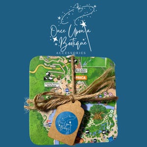 Posavasos con mapa de Animal Kingdom - Posavasos para bebidas - Posavasos con mapa de Walt Disney World - Mapa de Walt Disney World - WDW - Posavasos - Parques Disney - Animal Kingdom
