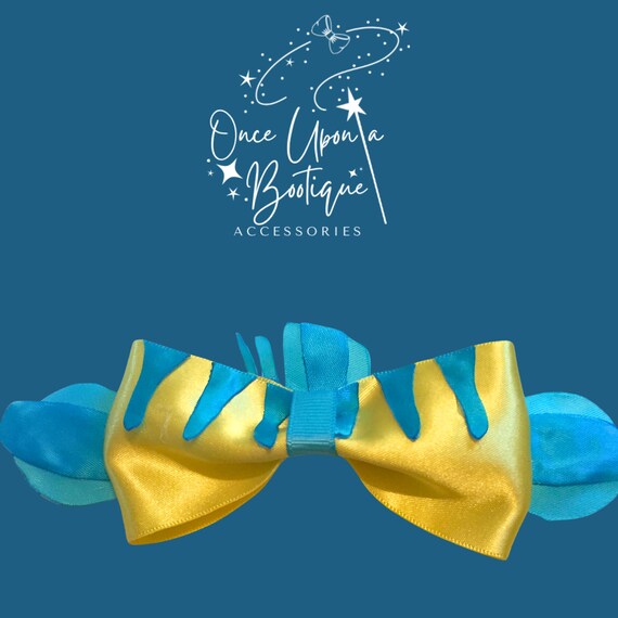 Flounder Hair Bow – Little Mermaid Cosplay, Girls Hair Clip  display picture 2