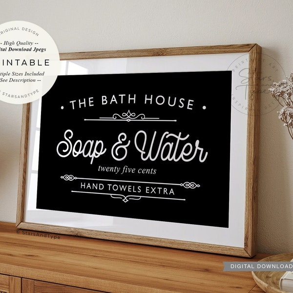Printable Wall Art Bathroom Etsy