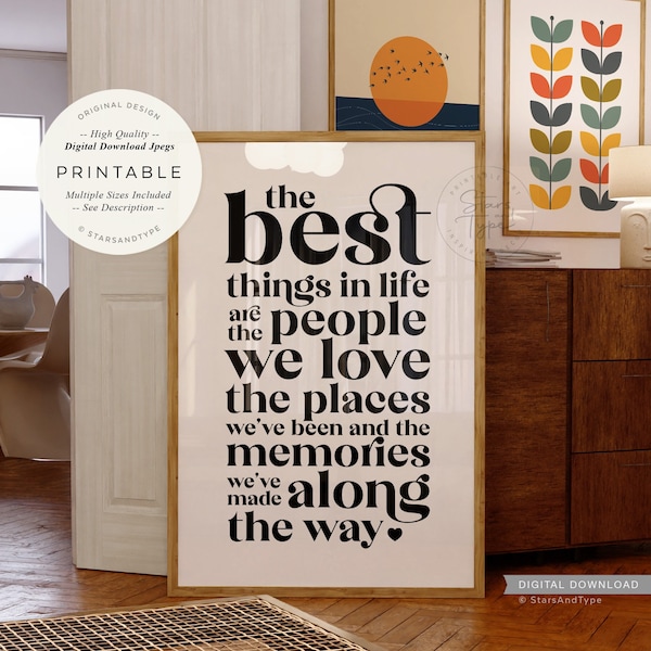 The Best Things In Life Are The People, PRINTABLE Art, Family Love Quote, Digital DOWNLOAD Print Jpg