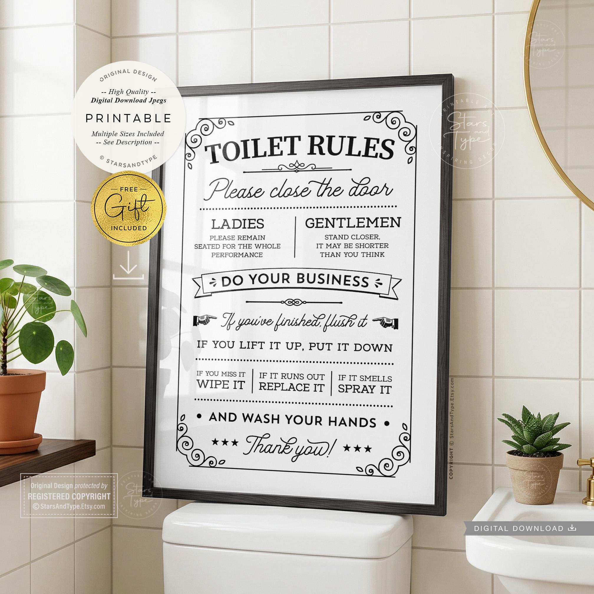 Vintage Toilet Signs - Etsy