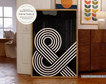 Ampersand PRINTABLE Art, Modern Statement Gallery Typographic Decor, Digital DOWNLOAD Print Jpg