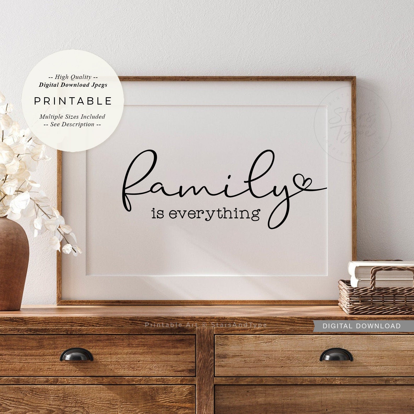 Family is Everything PRINTABLE Wall Art Family Quote Living - Etsy UK