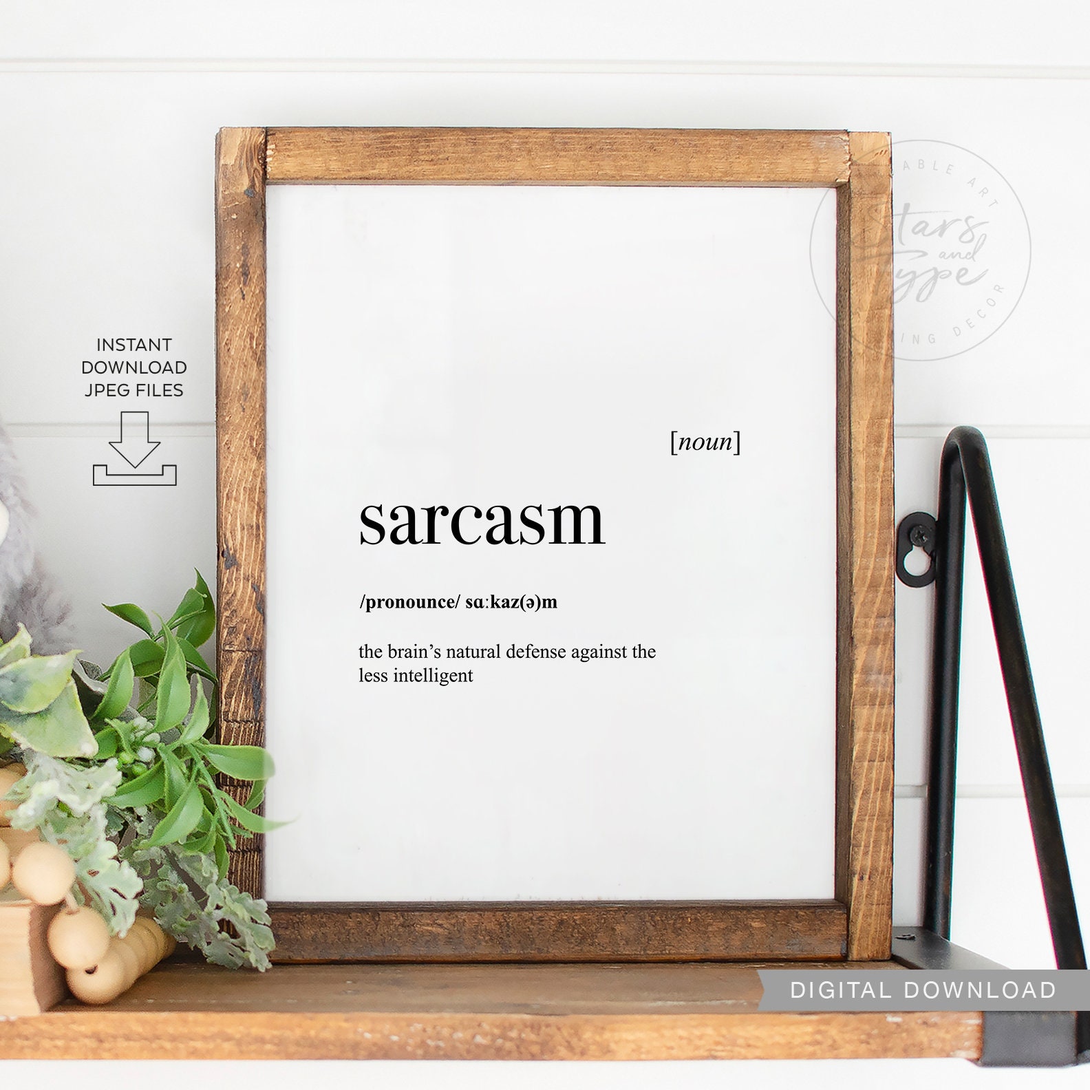 Sarcasm Definition Printable Art Funny Sarcastic Sassy Etsy