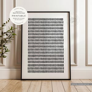 Motivo astratto con linee nere, stampabile, decorazione da parete, arredamento minimalista moderno boho per soggiorno, stampa digitale DOWNLOAD Jpg