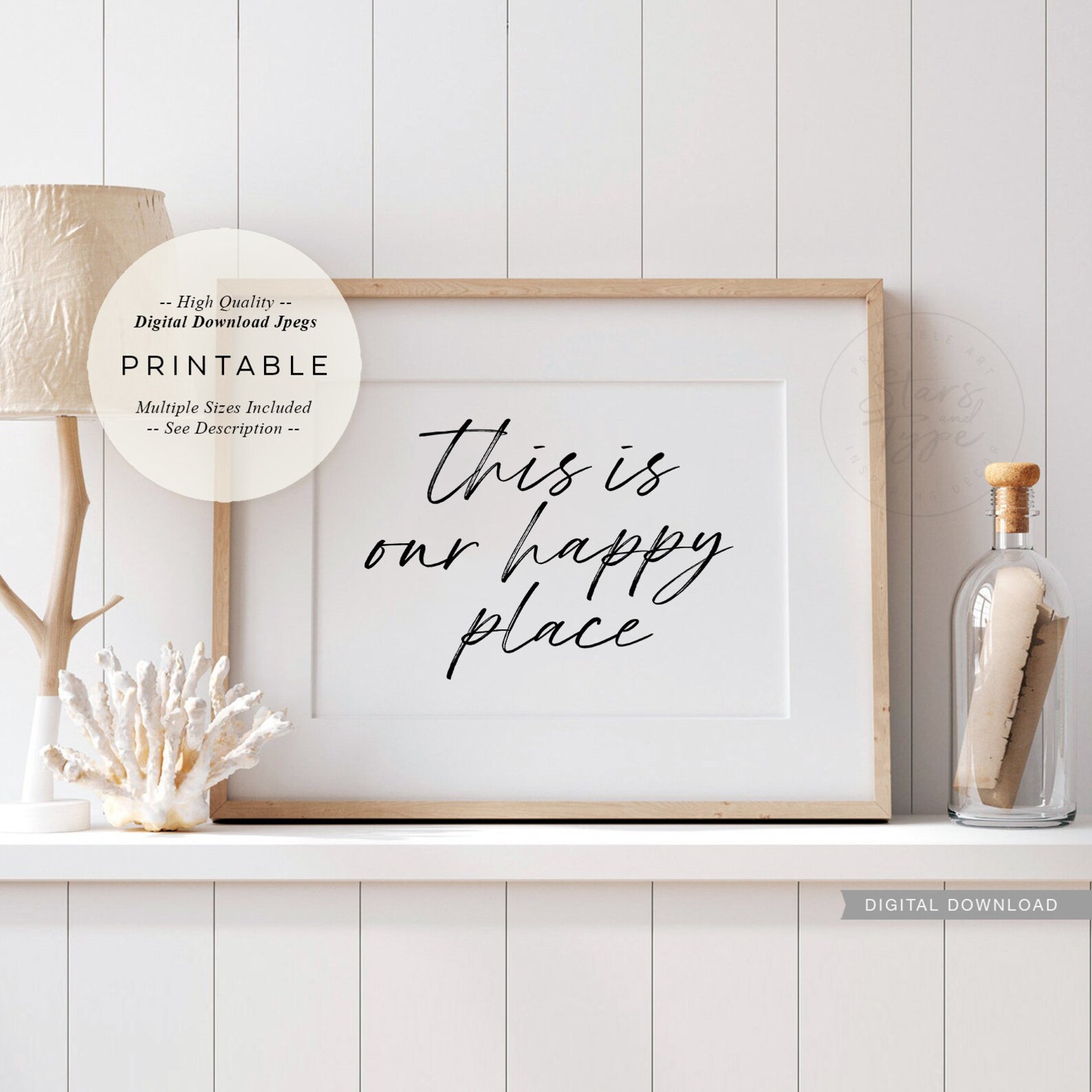This is Our Happy Place PRINTABLE Wall Art Home Quote Decor - Etsy UK