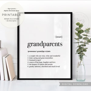 Grandparents Definition, PRINTABLE Art, Grandparent Grandmother Grandad Gift, Dictionary Meaning, Digital DOWNLOAD Print Jpg image 7