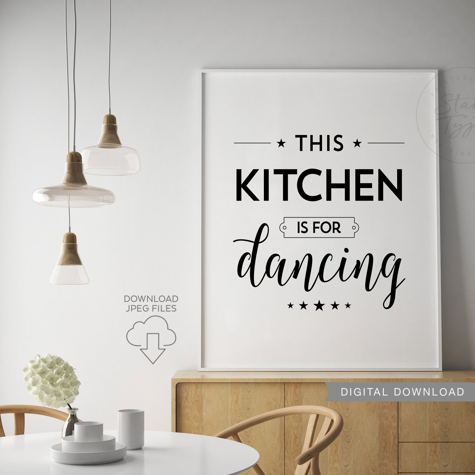 This Kitchen is for Dancing PRINTABLE Wall Art Fun Kitchen Etsy UK