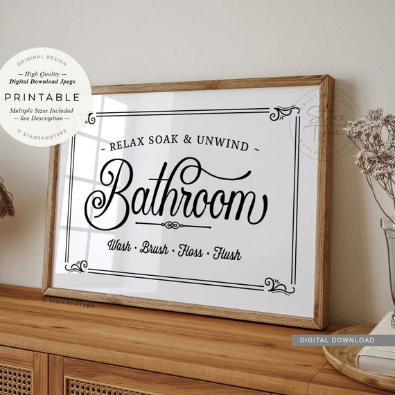 Farmhouse 2024 bathroom sign