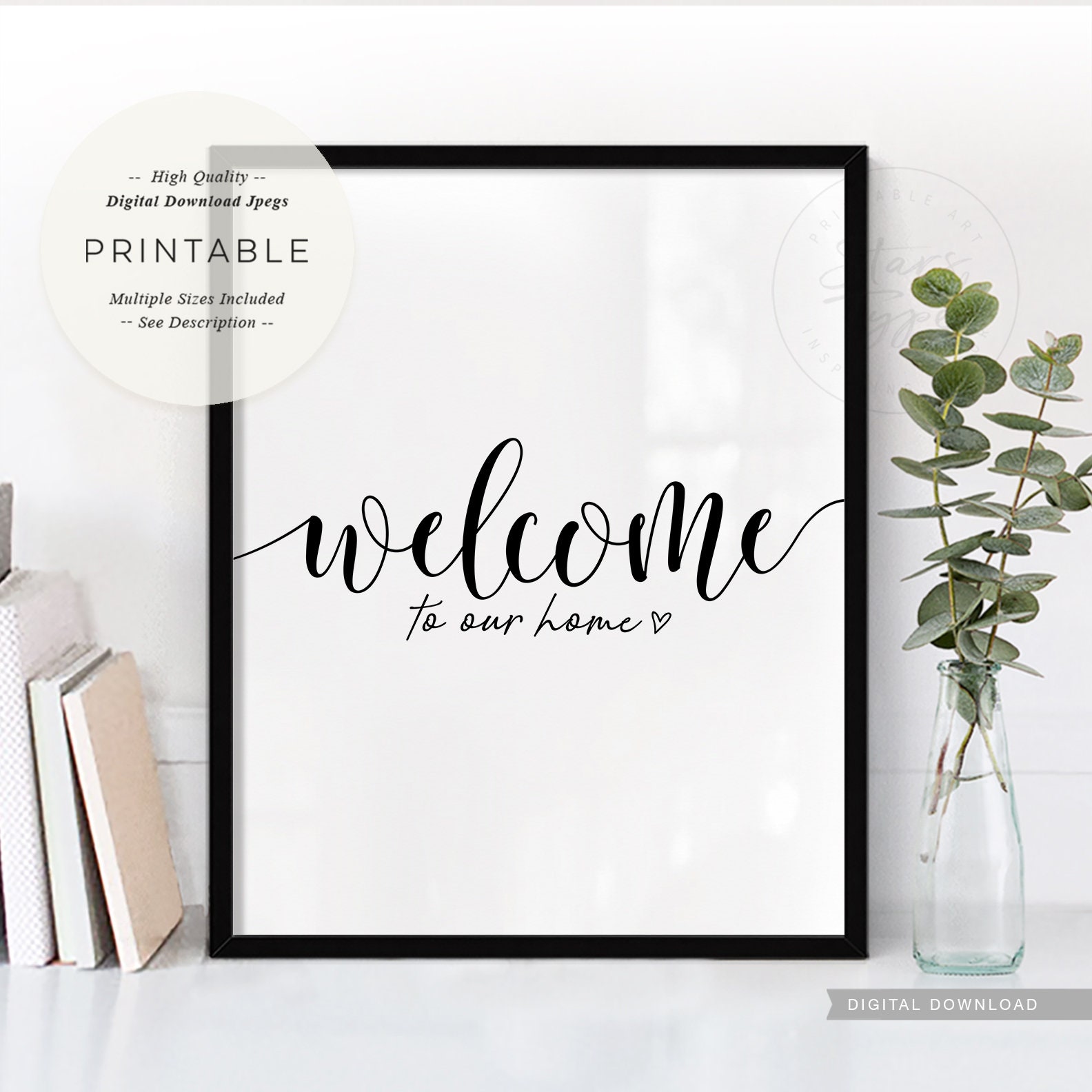 Welcome to Our Home PRINTABLE Wall Art Family Home Welcome - Etsy