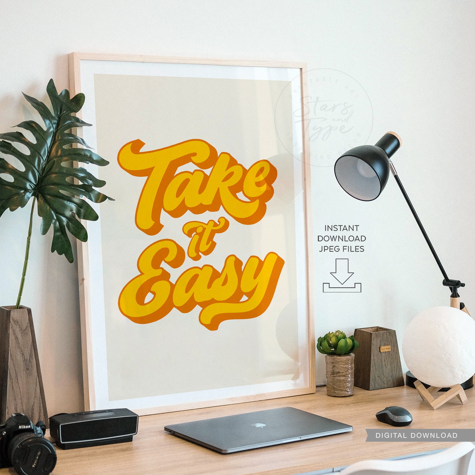Take It Easy Print - Etsy