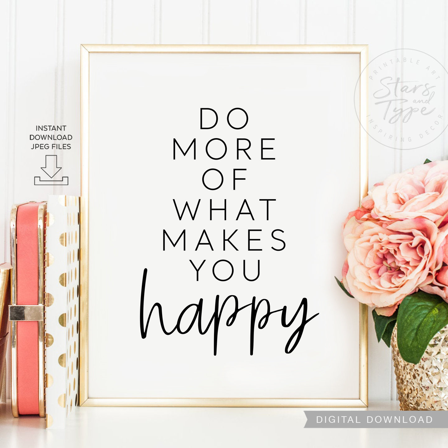 übersetzung Do More Of What Makes You Happy Do More of What Makes You Happy PRINTABLE Wall Art Happiness - Etsy UK
