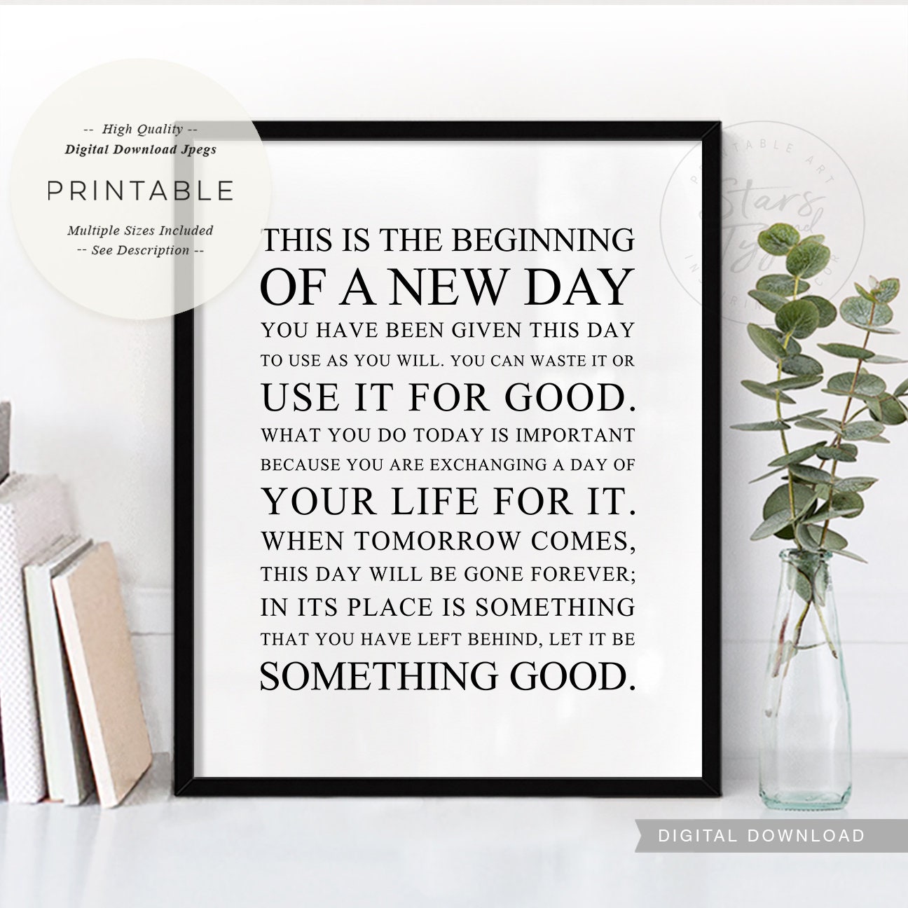 This is the Beginning of A New Day PRINTABLE Wall Art Etsy
