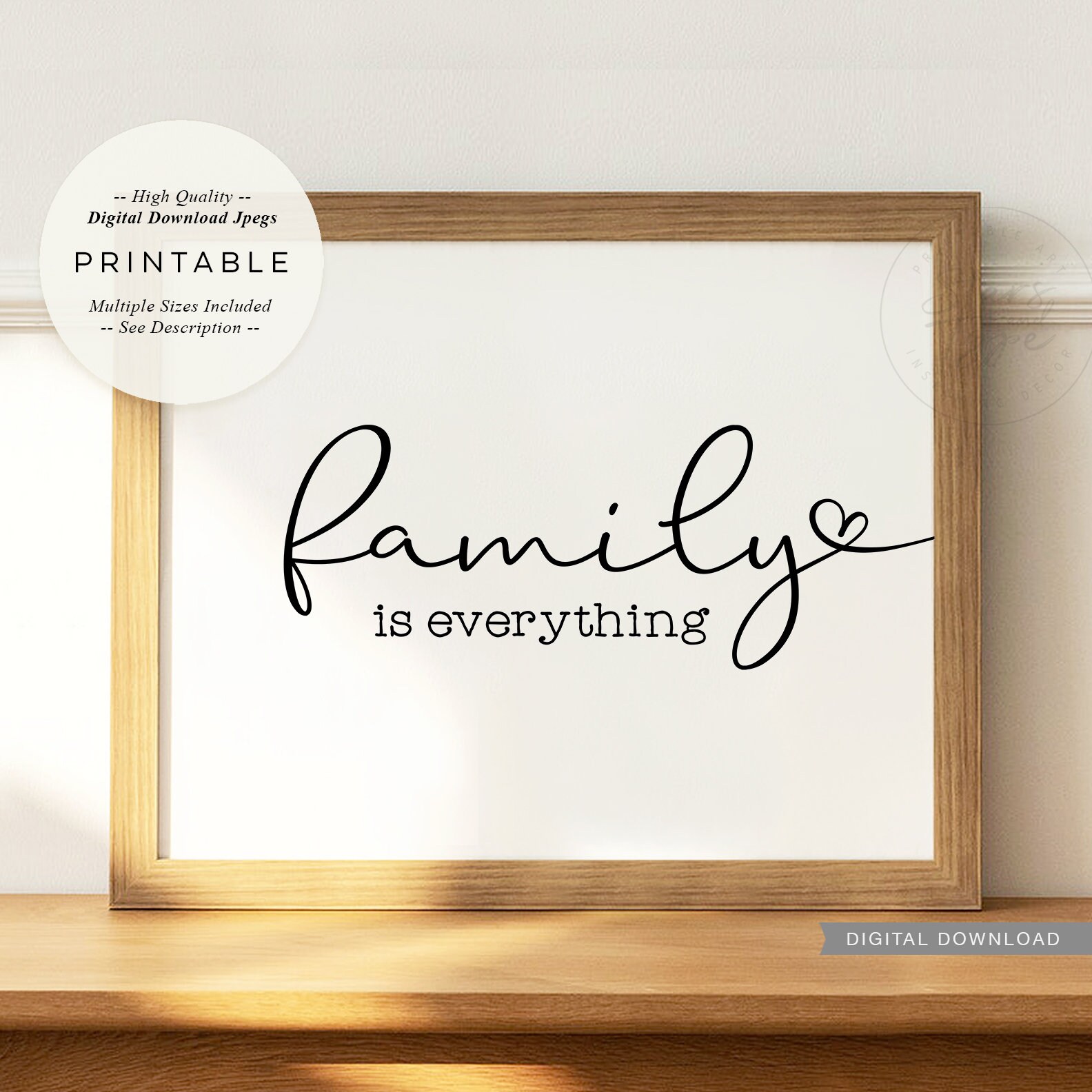 Family is Everything PRINTABLE Wall Art Family Quote Living - Etsy UK