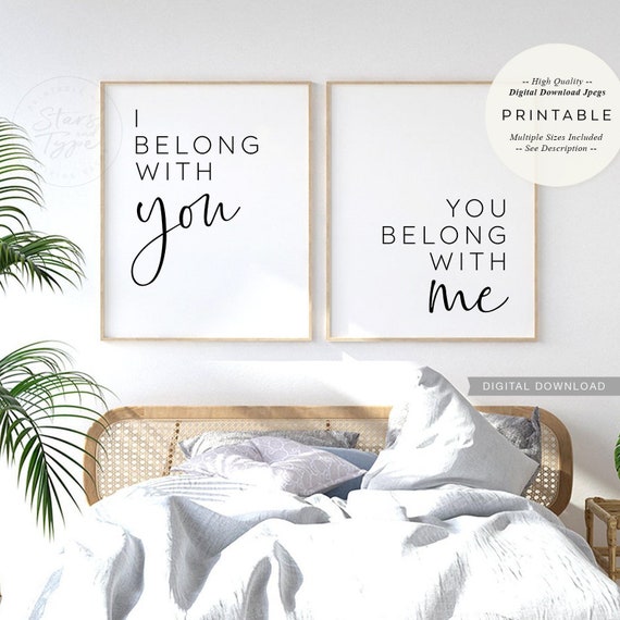 i belong with you you belong with me printable wall art etsy