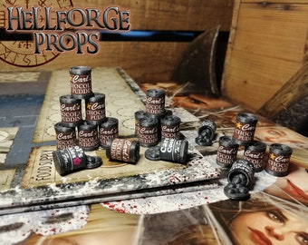 Dead Of Winter Food and Starvation Tokens Carl's Chocolate Pudding and Carol's Cookies - Supply Tokens / Counters - Tabletop / Board Game