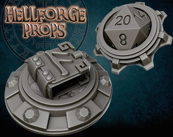 Dungeons And Dragons Inspiration Trackers / Token - Tome Of Inspiration & D20 - DnD Tabletop Gaming Terrain - STL Model Files For 3D Print