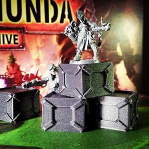 Sci Fi Crates x3  - 3D Printed 28mm Scatter Scenery - Wargames Tabletop Terrain