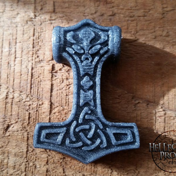 3D Printed Mjölnir Thor's Hammer Viking Pendant - Ásatrú Æsir Odinism-  Jewellery