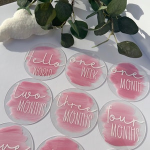 Discos de hitos del bebé / Tarjetas de hitos del bebé / Regalo para recién nacido / Regalo para baby shower / Regalo para nueva mamá /