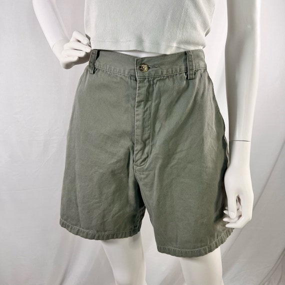 Vintage Eddie Bauer Green Cotton Shorts Size 10 - image 1