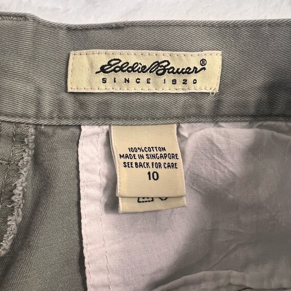 Vintage Eddie Bauer Green Cotton Shorts Size 10 - image 4