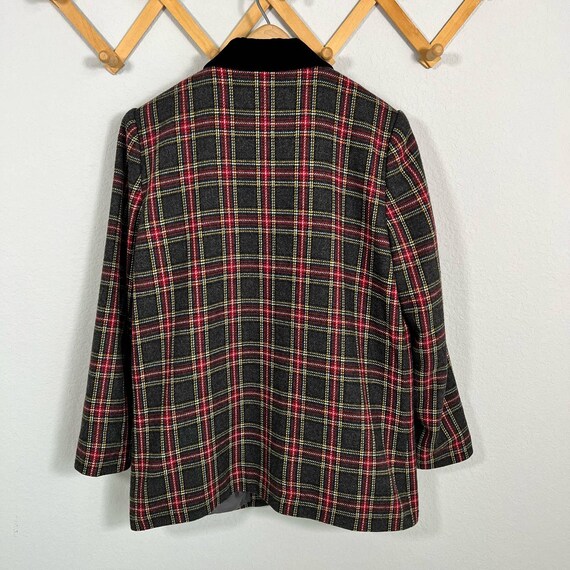 Vintage Sag Harbor Plaid Blazer Size 10 - image 5