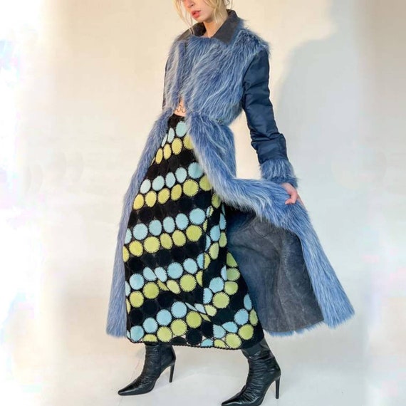 Vintage Patchwork suede maxi skirt - Gem