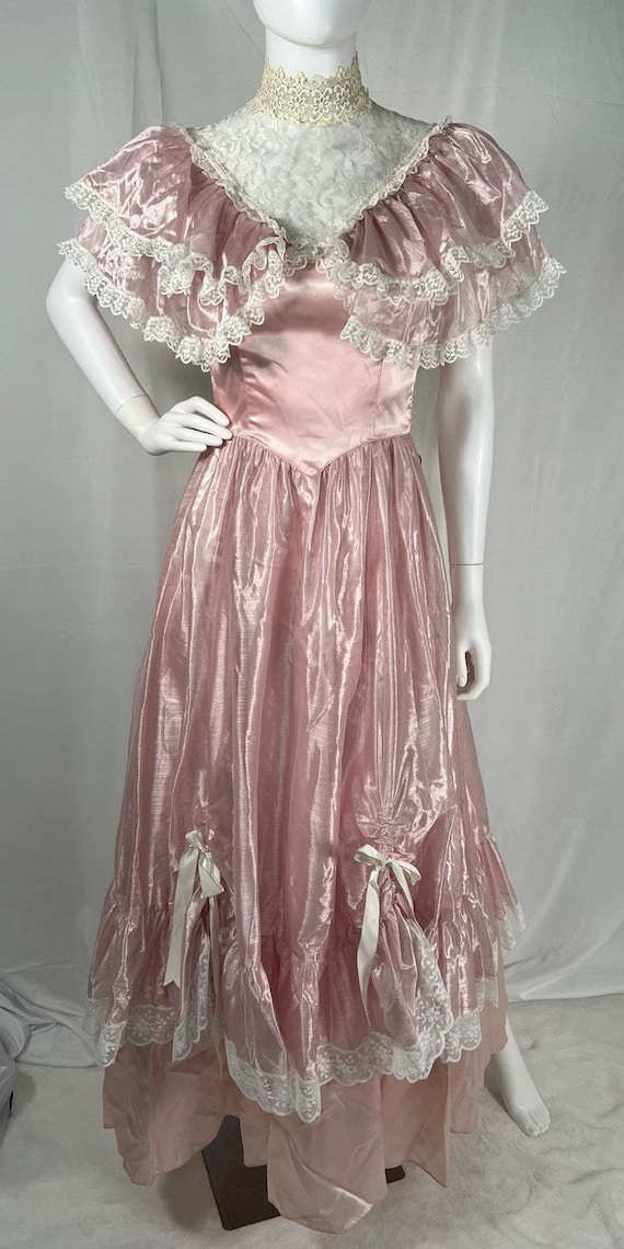 Vintage 70s/80s Gunne Sax Pink Princess Dress by Jessica