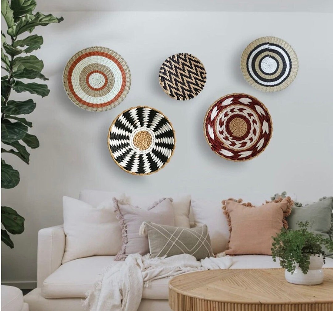 Wall Basket Woven Wall Basket Hanging Woven Wall Basket - Etsy