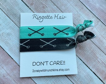 NEW!! Ringette Hair Ties , hair accessories, ringette favors, girls hair ties, sports favors, loot bag, tourney, gym hair, birthday party