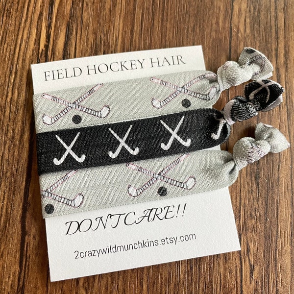 NEW!! Field Hockey Hair Ties , hair accessories, sports favors, party favors, loot bag, birthday goodie bag, party favors