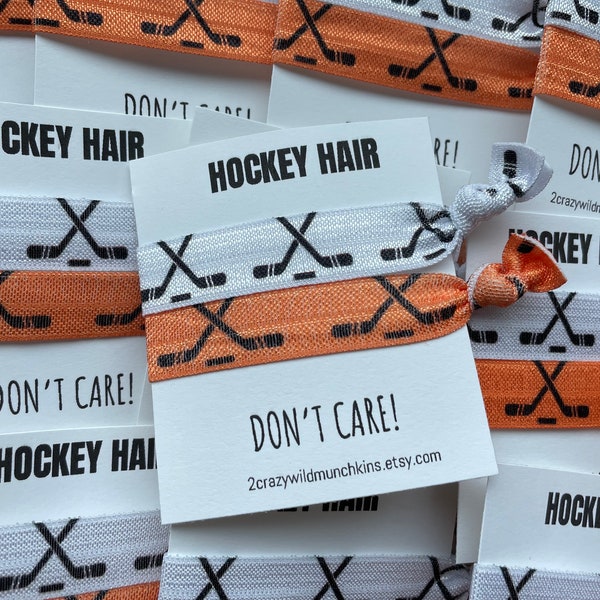 NEW!! Hockey Hair Ties , hair accessories, hockey favors, girls hair ties, sports favors, ice hockey, party favors, loot bag