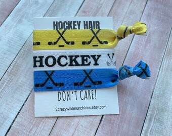 NEW! Hockey Hair Ties , hair accessories, hockey favors, girls hair ties, sports favors, ice hockey, party favors, loot bag