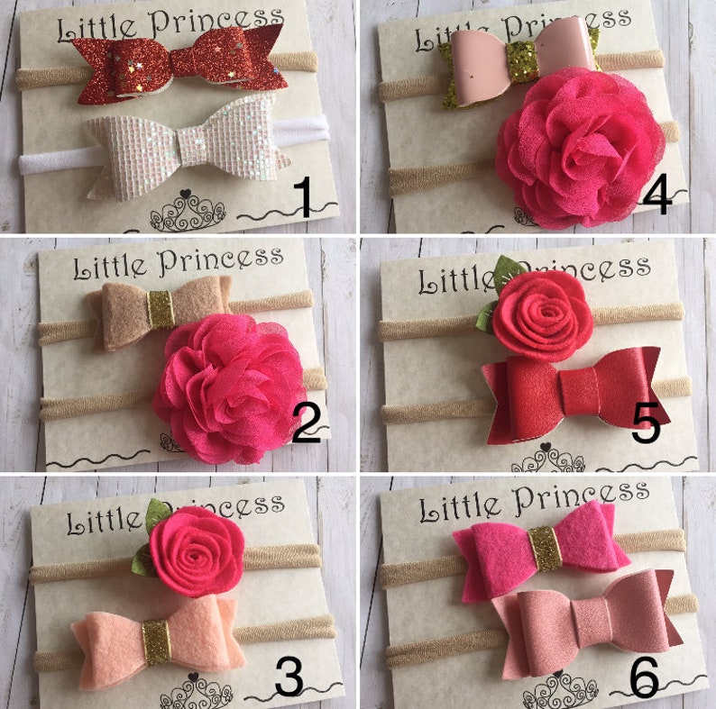 Baby Valentine Headbands SALE! Free shipping within Canada baptism headband flower girls baby shower baby headband baby girls