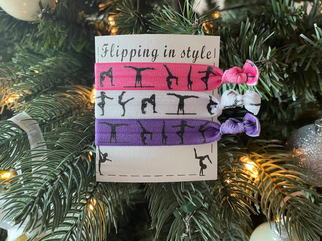 NEW Gymnastics Meet Hair Ties, Hair Tie Favors, Girls Hair Ties