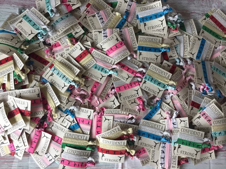 baby shower loot bag bridal shower hair tie wholesale party favors rainbow hair ties rainbow favors Pack of Tie Dye Hair Ties