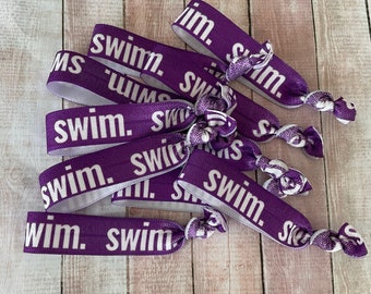 NEW! Swim Hair Tie Pack, hair accessories, swim favors, girls hair ties, sports favors, party favors, swimming hair don’t care, beach, pool