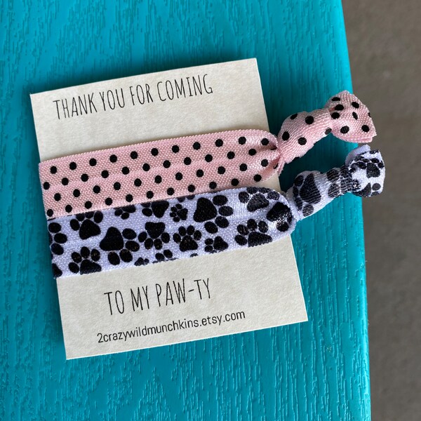 Dog Print Hair Ties Etsy