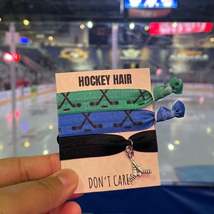 NOUVEAU Pack d'élastiques à cheveux ringuette, accessoires pour cheveux, cadeaux de ringuette, élastiques à cheveux pour filles, hockey sur glace, cadeaux d'anniversaire, cadeau d'équipe image 5