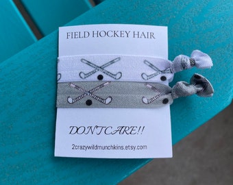 NEW!! Field Hockey Hair Ties , hair accessories, sports favors, party favors, loot bag, birthday goodie bag, party favors