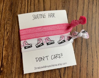 Skating Hair Ties, skate hair accessories, girls hair ties, skate favors, skate party, ice skating accessories, party favors, loot bag