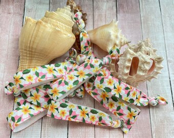 NEW! Tropical Flower Hair Tie Pack, bridal shower favors, bachelorette favors, baby shower favors, hair tie favors, Hawaiian favors, beach