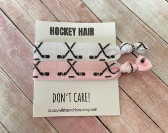 NEW!! Hockey Hair Ties , hair accessories, hockey favors, girls hair ties, sports favors, ice hockey, party favors, loot bag