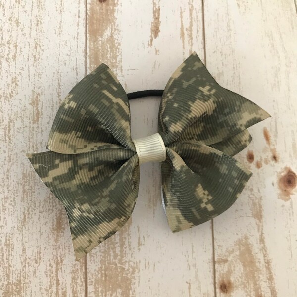 Camouflage Hair Bow Etsy