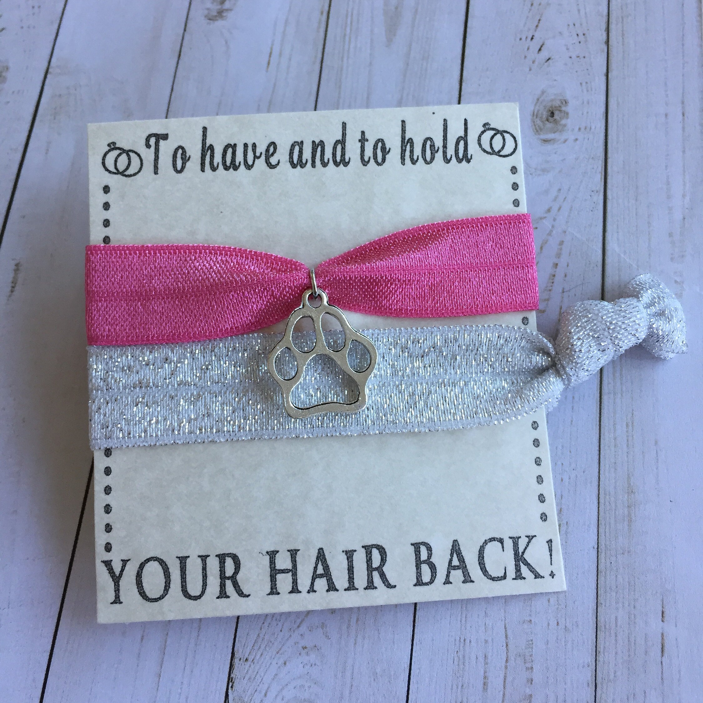 Paw Print Hair Tie Charm Dog Hair Ties Hair Accessories Paw Etsy