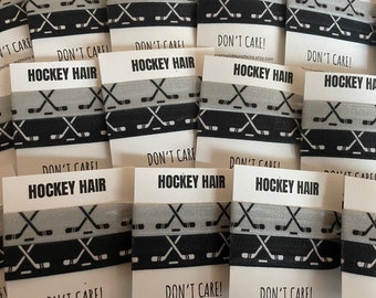 NOUVEAU !! Elastiques à cheveux hockey, accessoires pour cheveux, cadeaux de hockey, élastiques à cheveux pour filles, cadeaux pour sportifs, hockey sur glace, articles de fête, sac à surprises