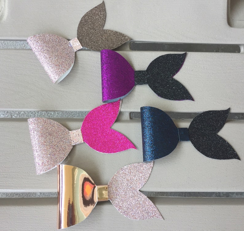 beach hair mermaid hair Large Mermaid Hair Bows hair accessories accessories faux leather bows girls hair clips Kawaii