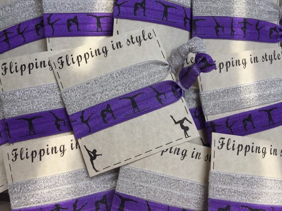 Purple Gymnastics Hair Ties Hair Accessories Girls Hair Etsy